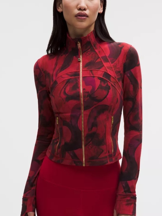 lululemon athletica Jackets & Blazers - lululemon athletica Red & Black Lunar New Year Define Cropped Jacket
